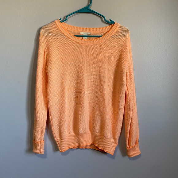 Orange Waffle Knit Sweater - Picture 1 of 6